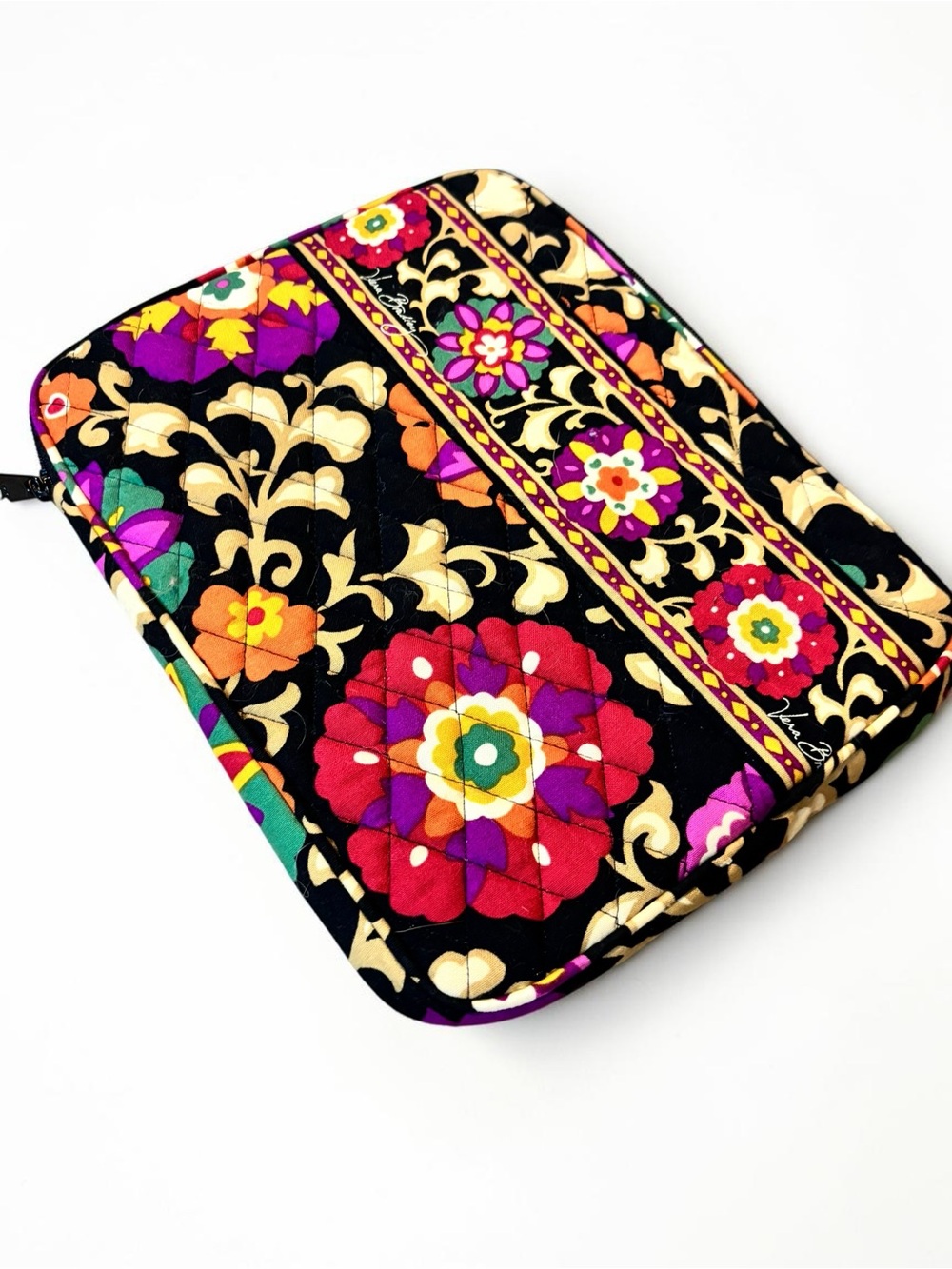 Vera Bradley Retired Suzani Floral Laptop Sleeve Tablet Case Cover Zipper 10”